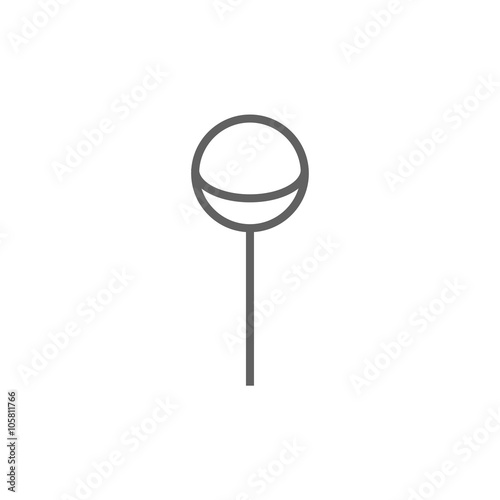 Round lollipop line icon.