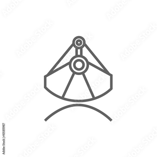 Mining industrial scoop line icon.