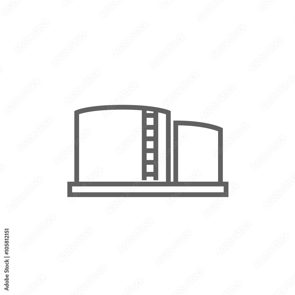 Obraz premium Factory line icon.