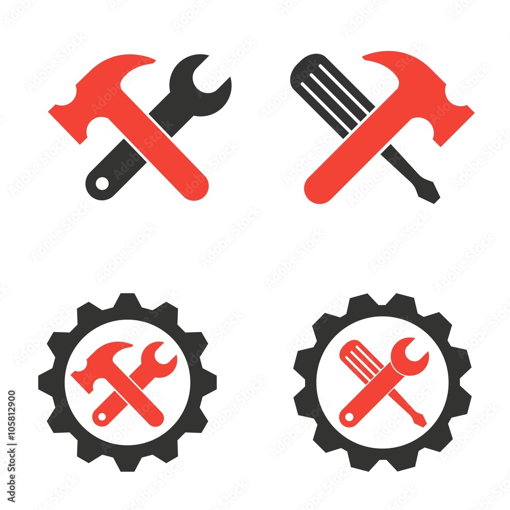 Tool icons set. Tool icons set.