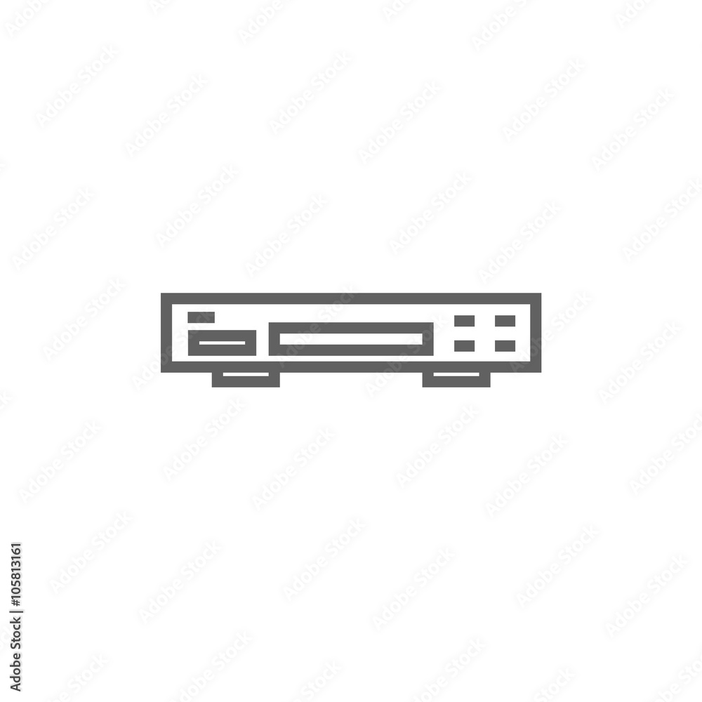 Video recorder line icon. Video recorder line icon.