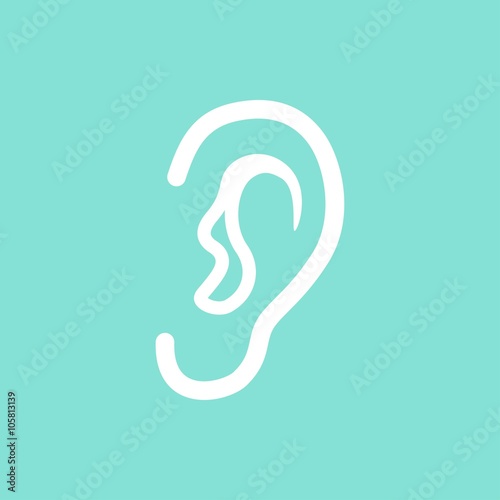 Ear  -  vector icon.