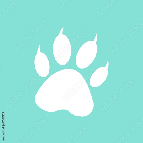 Paw -  vector icon.