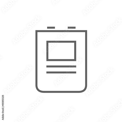 Heart defibrillator line icon.