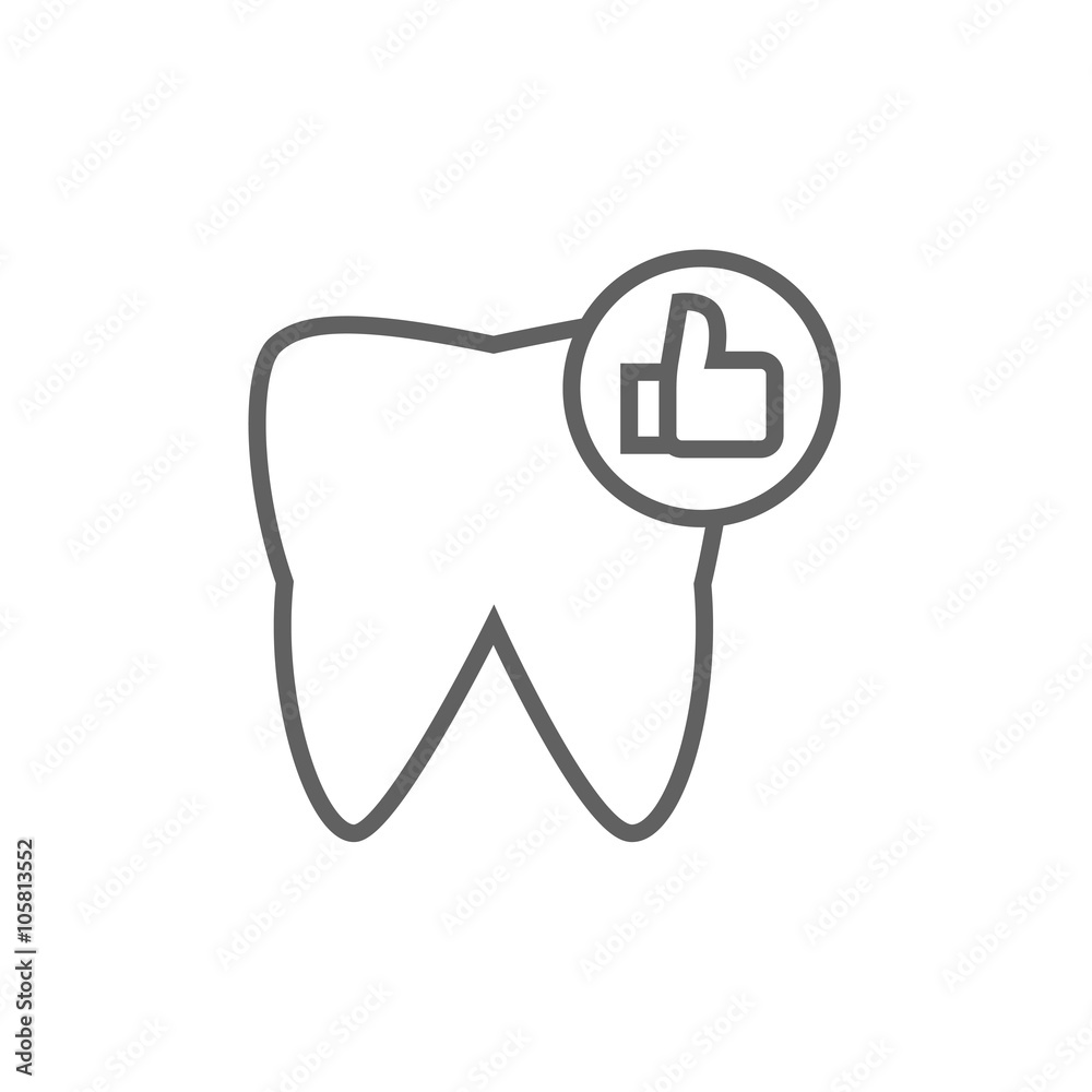 Healthy tooth line icon. Healthy tooth line icon.