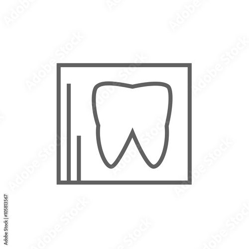 X-ray of tooth line icon.
