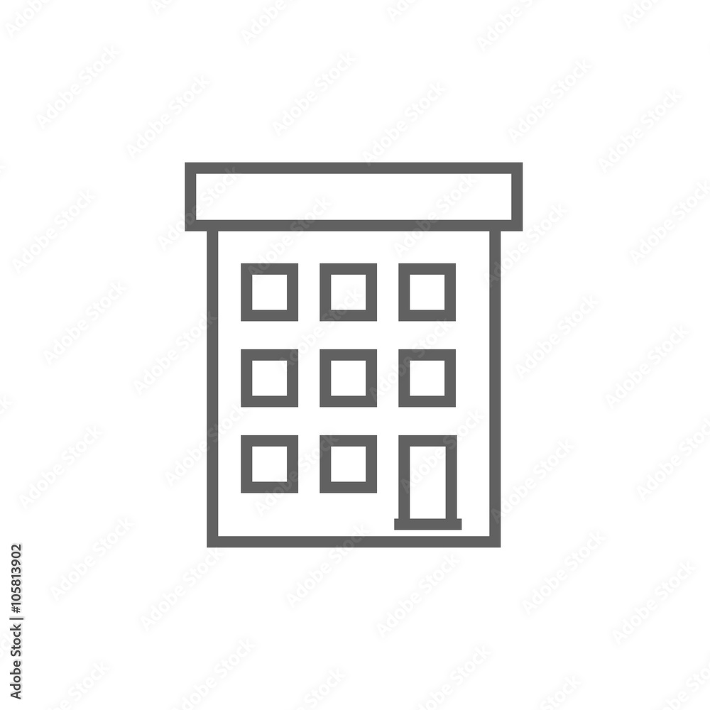 Condominium building line icon. Condominium building line icon.