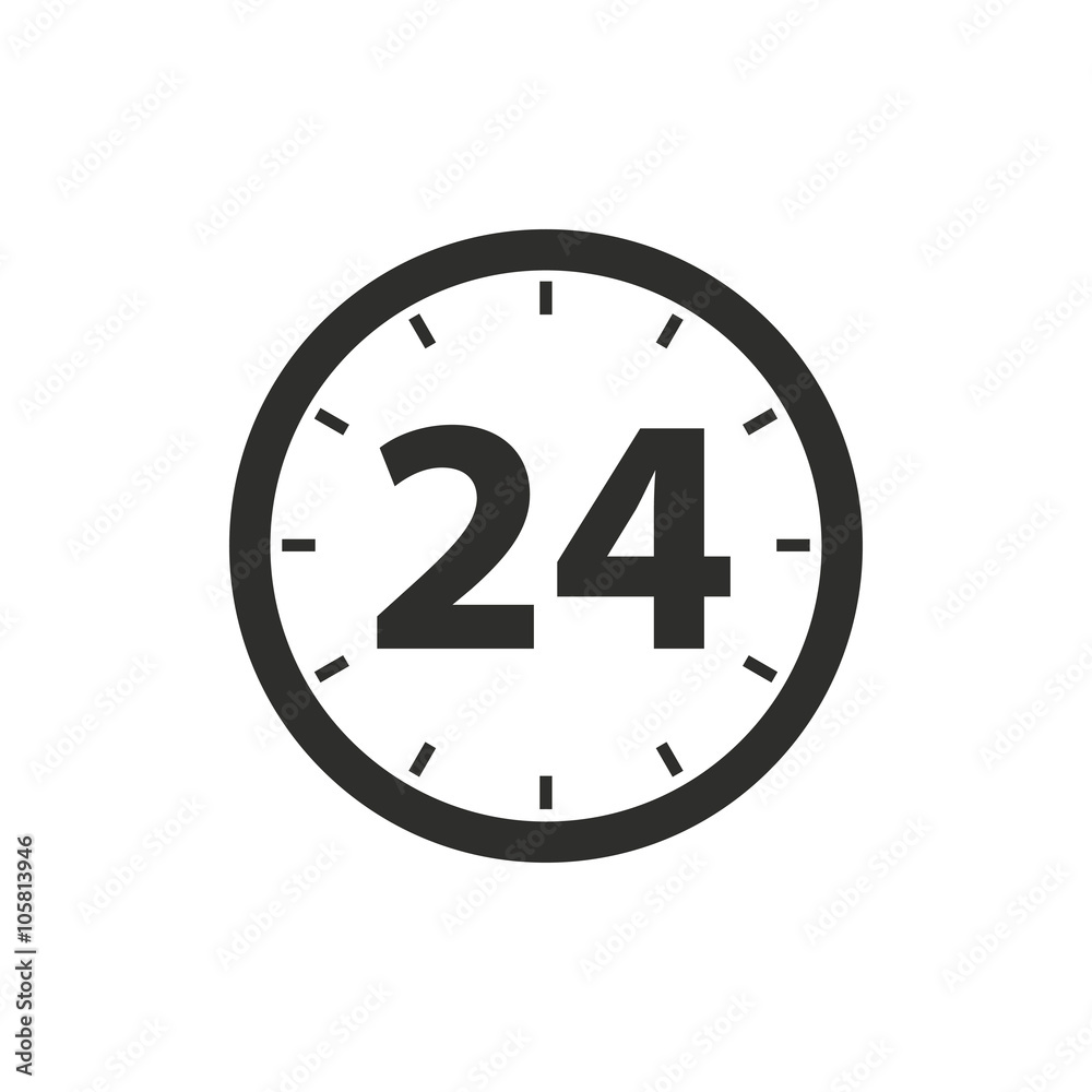 24 hour service - vector icon. 24 hour service - vector icon.