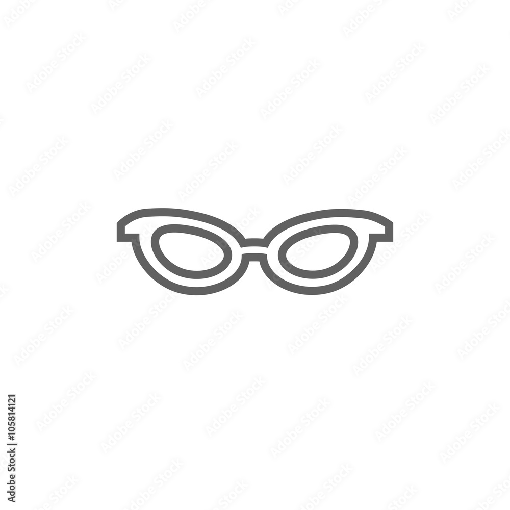 Eyeglasses line icon. Eyeglasses line icon.