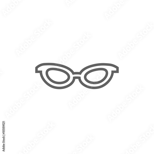 Eyeglasses line icon.