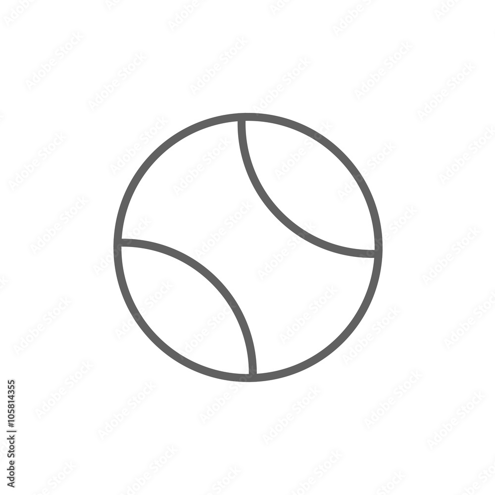 Tennis ball line icon Tennis ball line icon