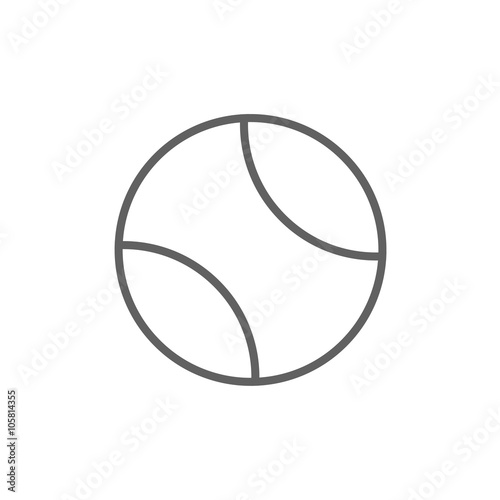 Tennis ball line icon