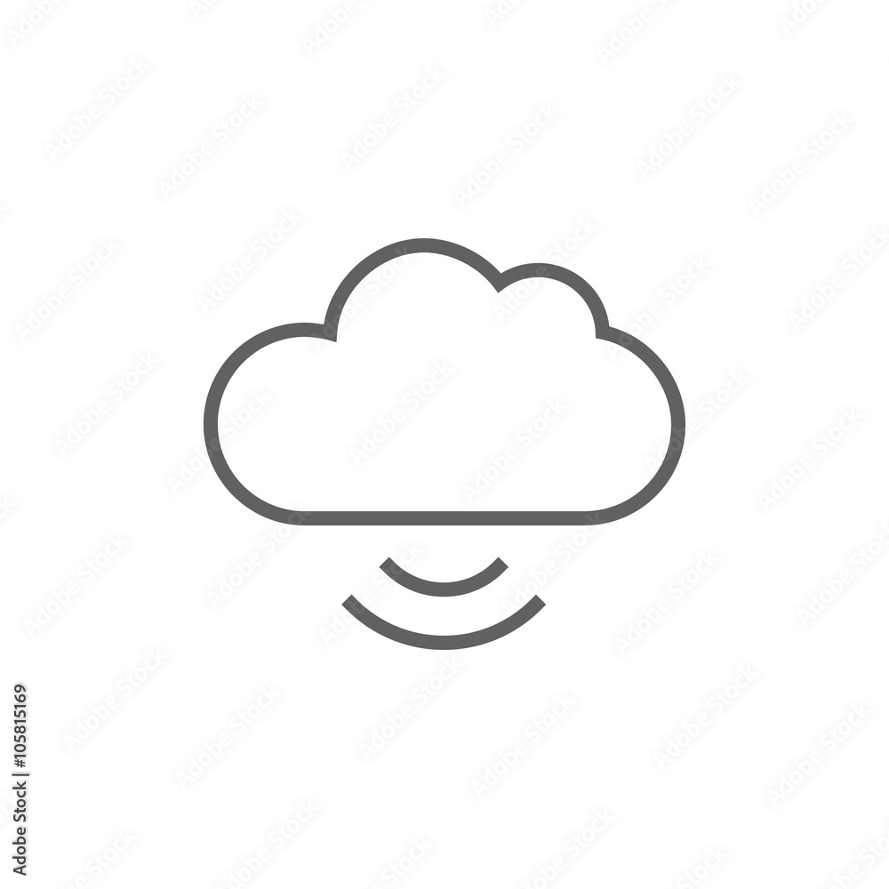 Cloud computing line icon. Cloud computing line icon.