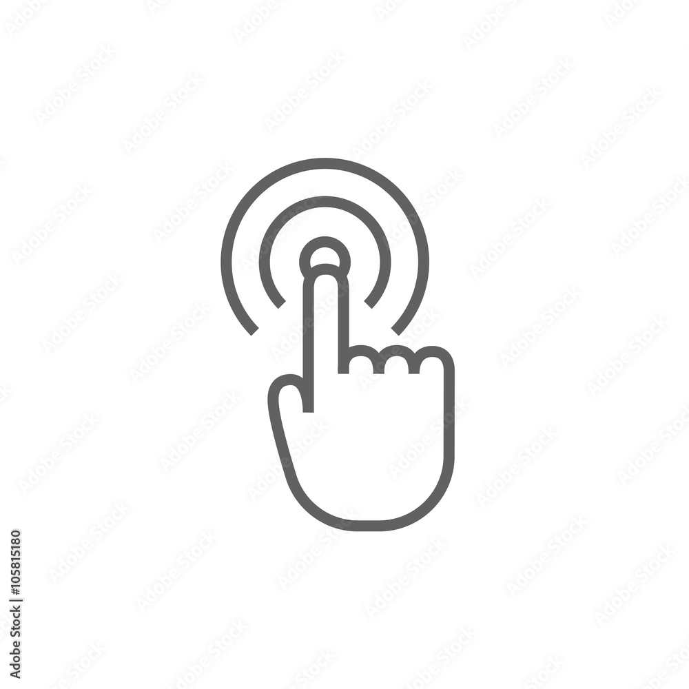Touch screen gesture line icon. Touch screen gesture line icon.