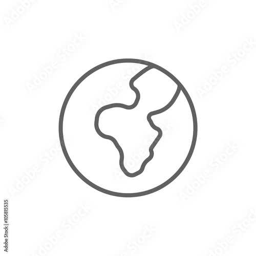 Globe line icon.