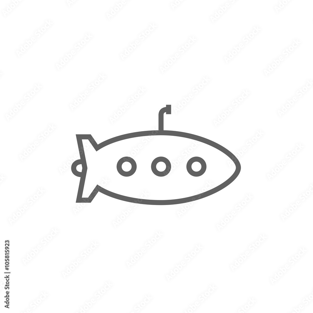 Submarine line icon. Submarine line icon.