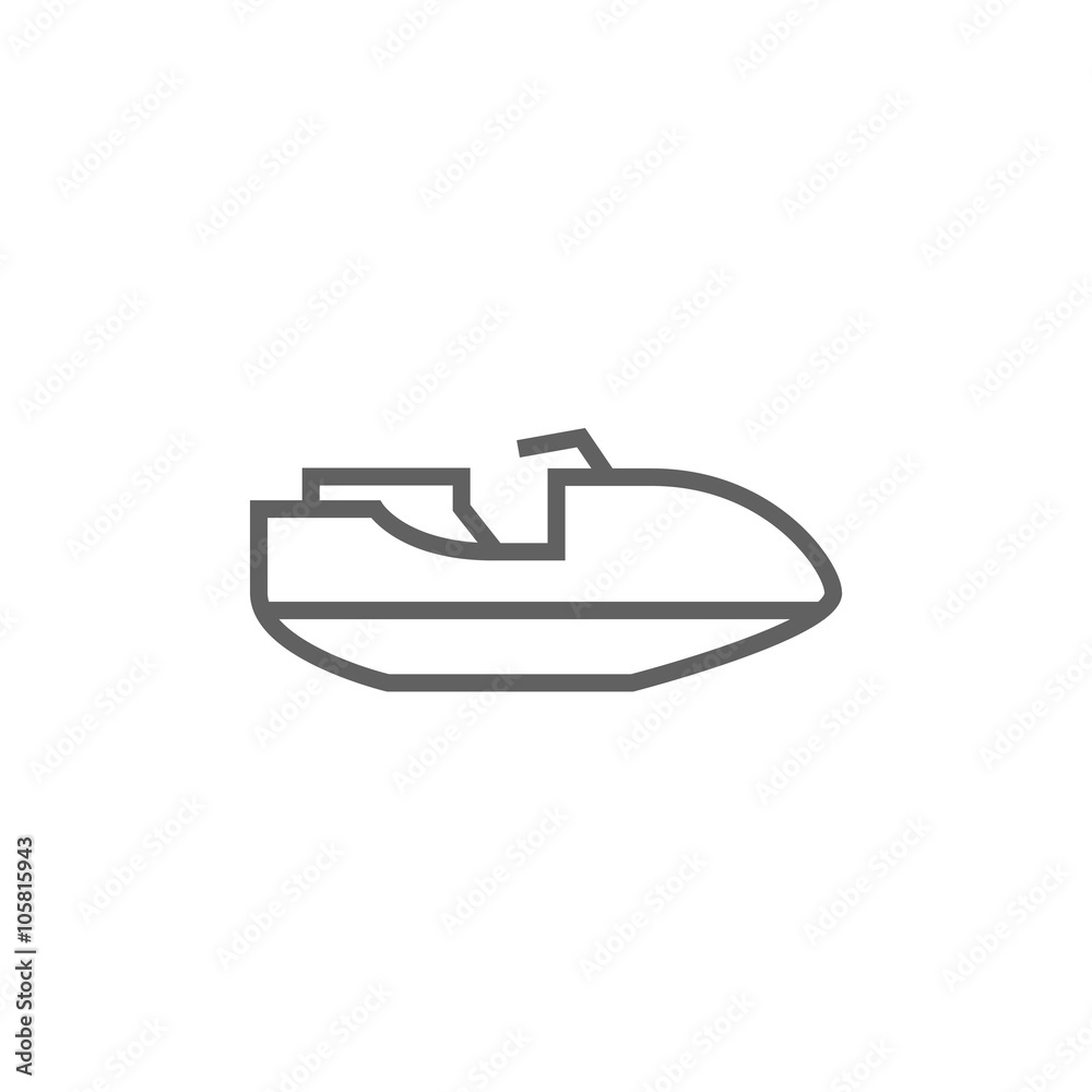 Jet scooter line icon. Jet scooter line icon.