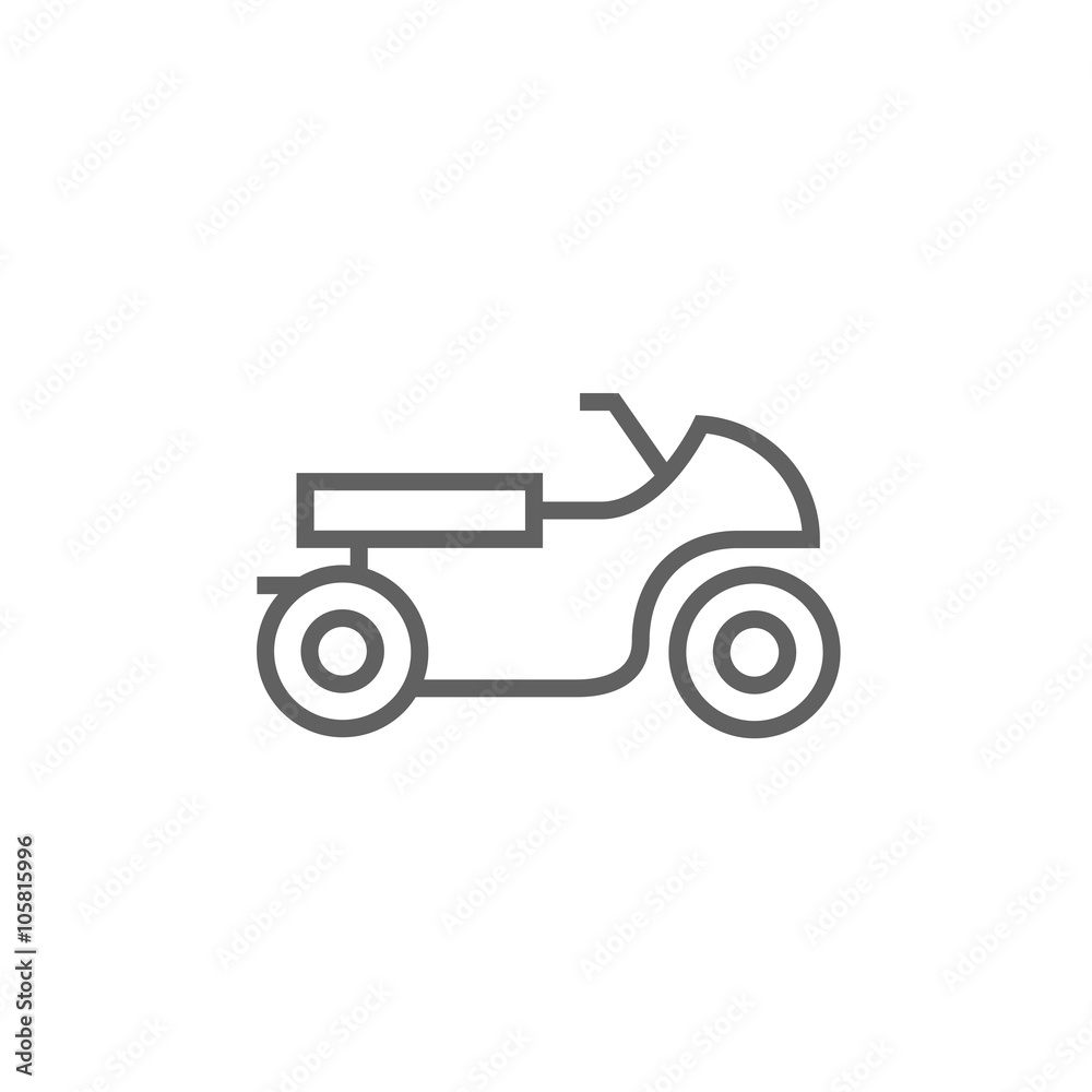 Motorcycle line icon.