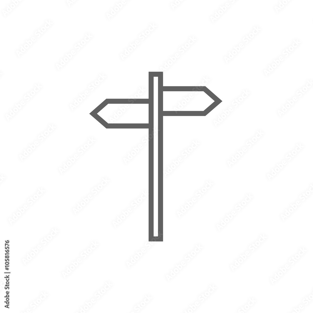Travel traffic sign line icon. Travel traffic sign line icon.