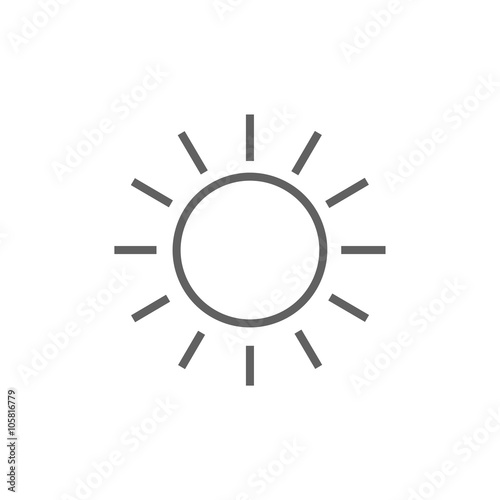 Sun line icon.