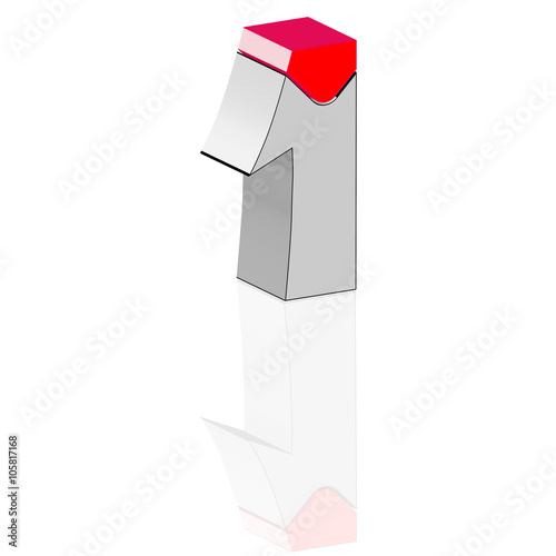 1 Strich rot 3d