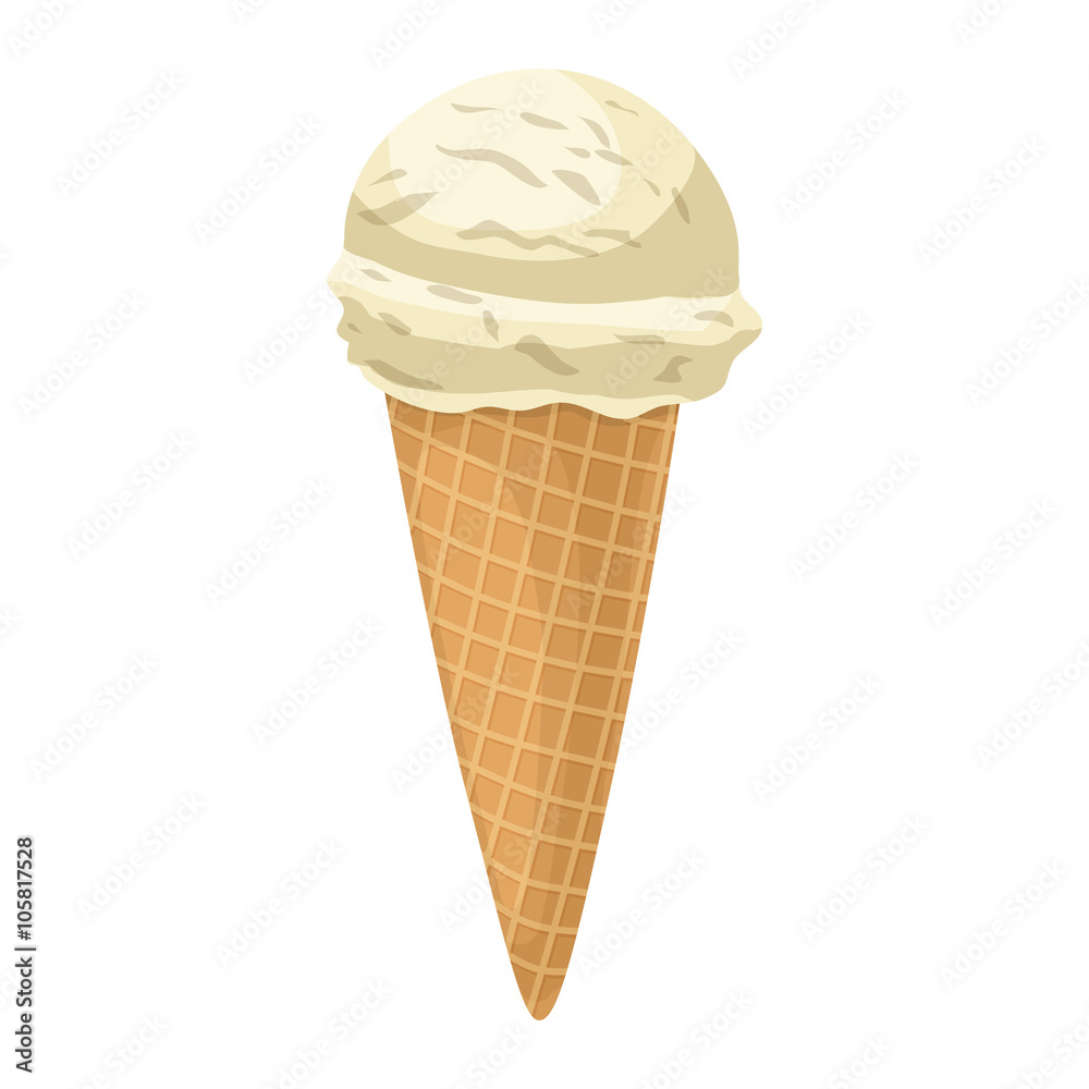 Soft serve ice cream icon, cartoon style Soft serve ice cream icon, cartoon style