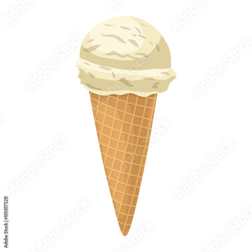 Soft serve ice cream icon, cartoon style 