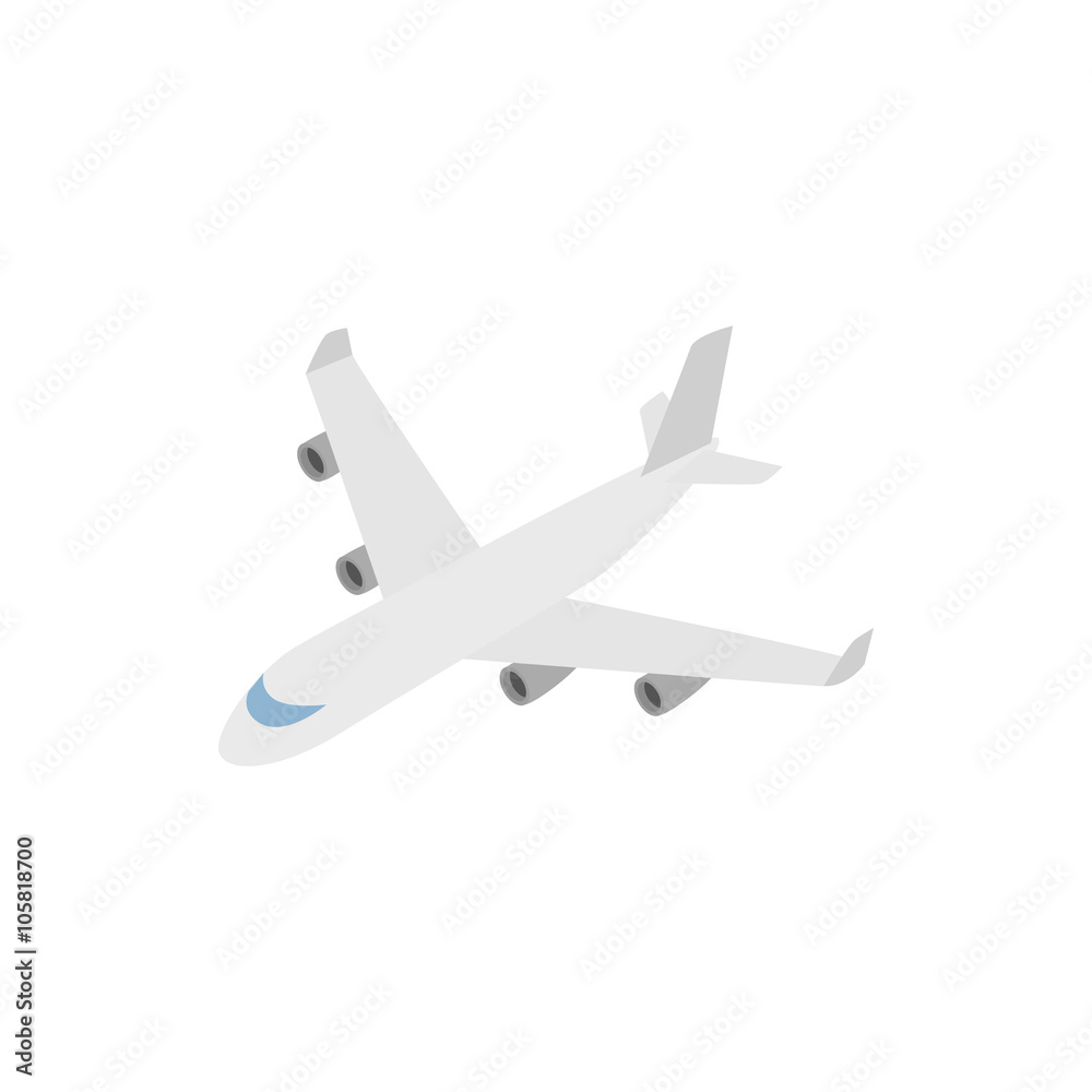 Cargo plane icon, isometric 3d style