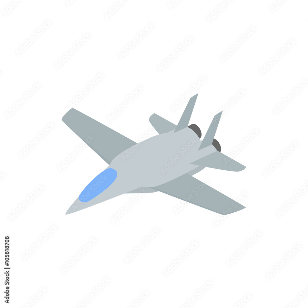 Military aircraft icon, comics style Military aircraft icon, comics style