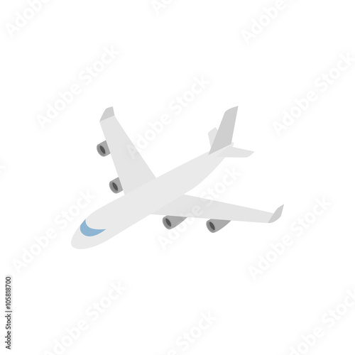 Cargo plane icon, isometric 3d style