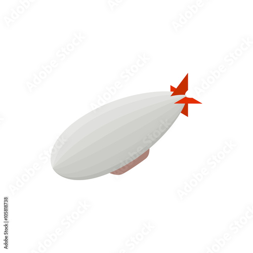 Airship icon, isometric 3d style
