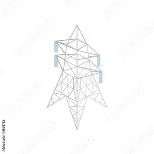 Pylon power icon, isometric 3d style  © juliars