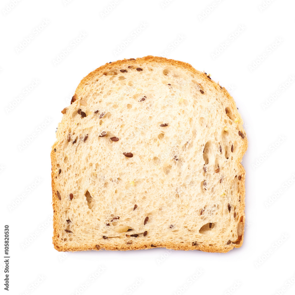 Single slice of a white bread