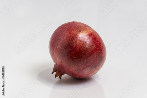 Azerbaijani pomegranate isolated on white