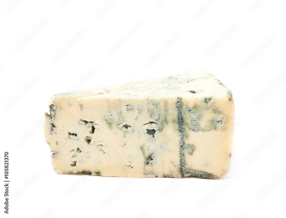 Blue roquefort cheese isolated