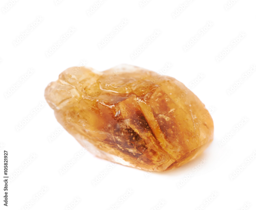 Single rock sugar crystal isolated Single rock sugar crystal isolated
