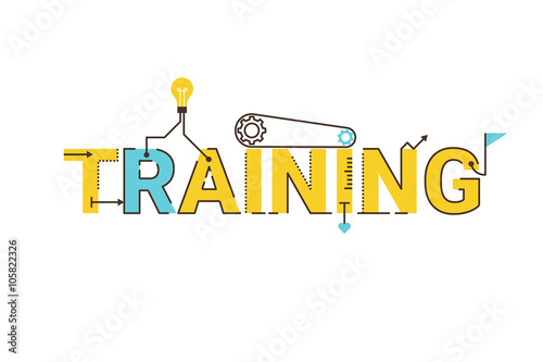 Training word lettering design