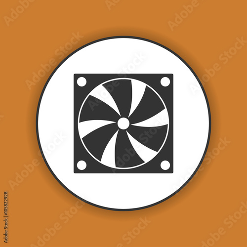 Computer cooling fan icon