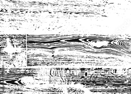 Wood texture white and black. Wooden planks pattern overlay texture. Grunge sketch effect. Crack motif for design wall, floor, rustic, old, rough. Stylish retro abstract background Vector illustration