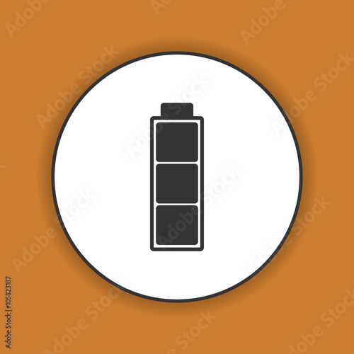 Battery icon. Flat design style.