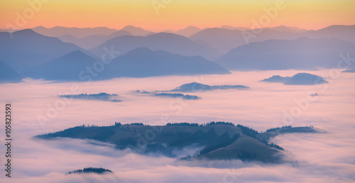 Carpathian pink fog