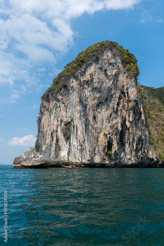 Mountain island on the sea blue sky © sorapop