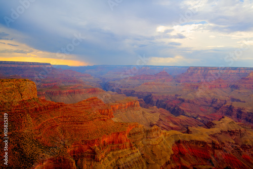 Famous Grand Canyon after  heavy storm