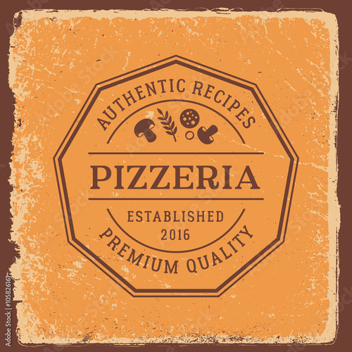 pizzeria vintage emblem