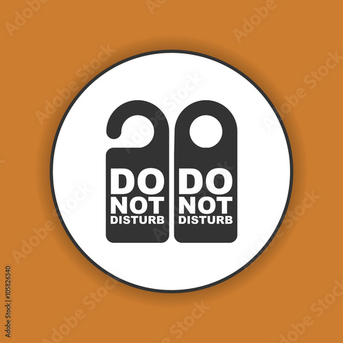 Do Not Disturb Sign. Vector illustration