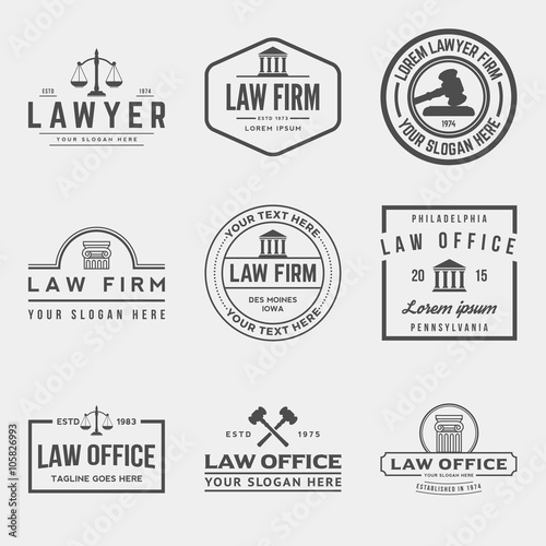 set of law office logos