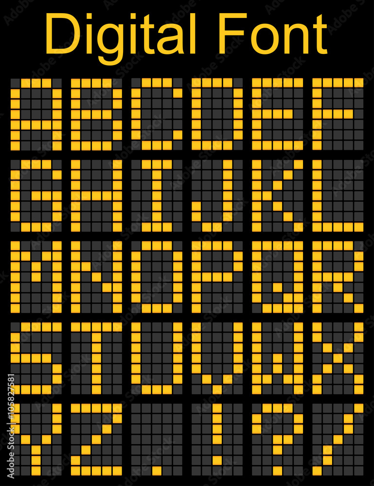 Digital font Board Digital font Board