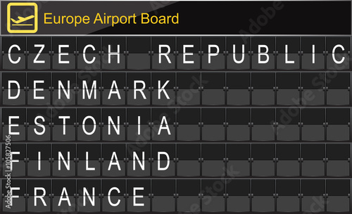 Europe airport digital boarding