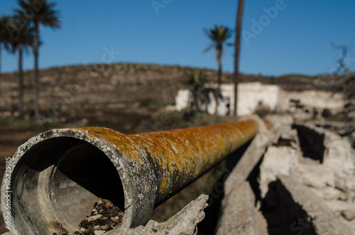 Tuberia de fibrocemento en la cala del plomo