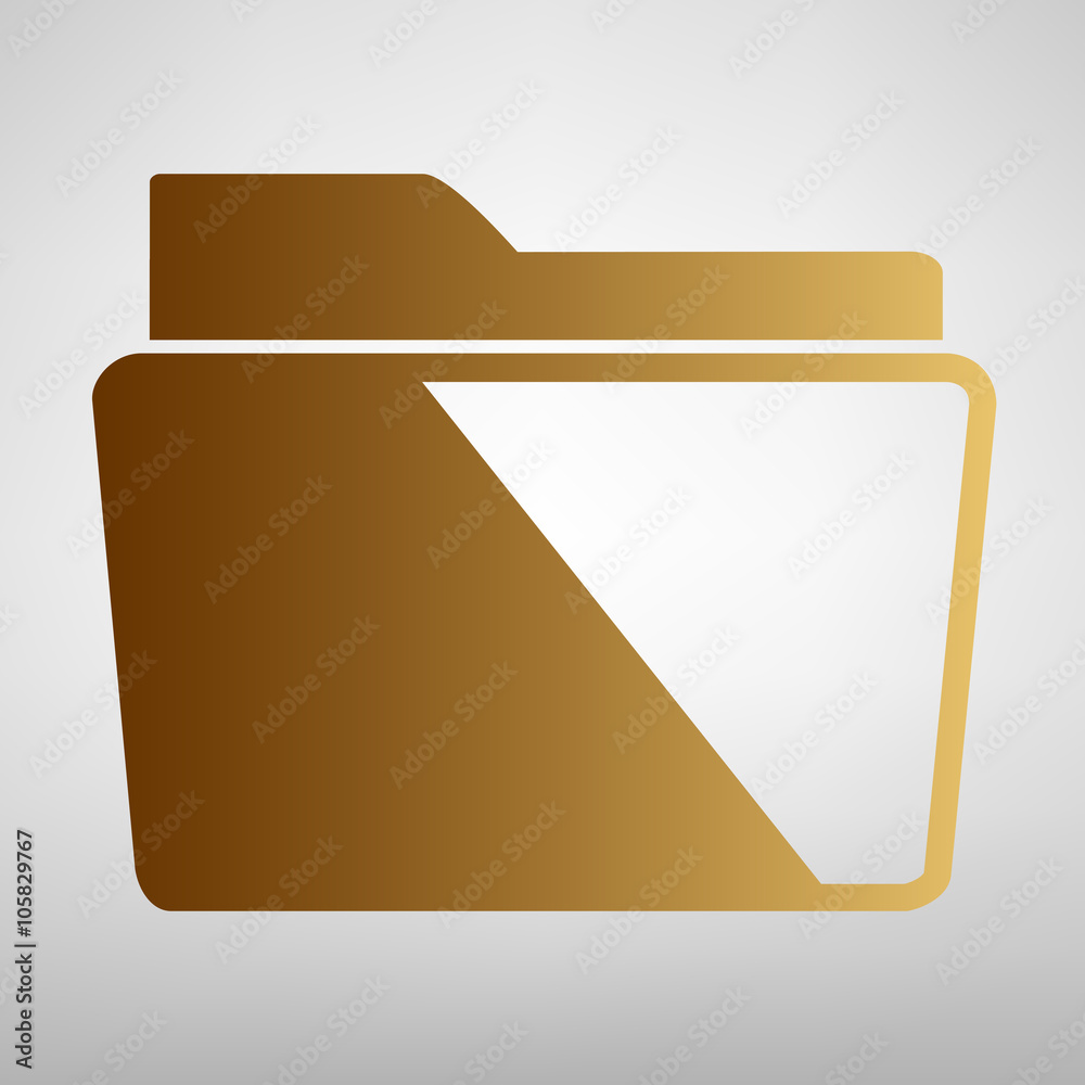 Folder sign. Flat style icon Folder sign. Flat style icon